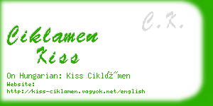 ciklamen kiss business card